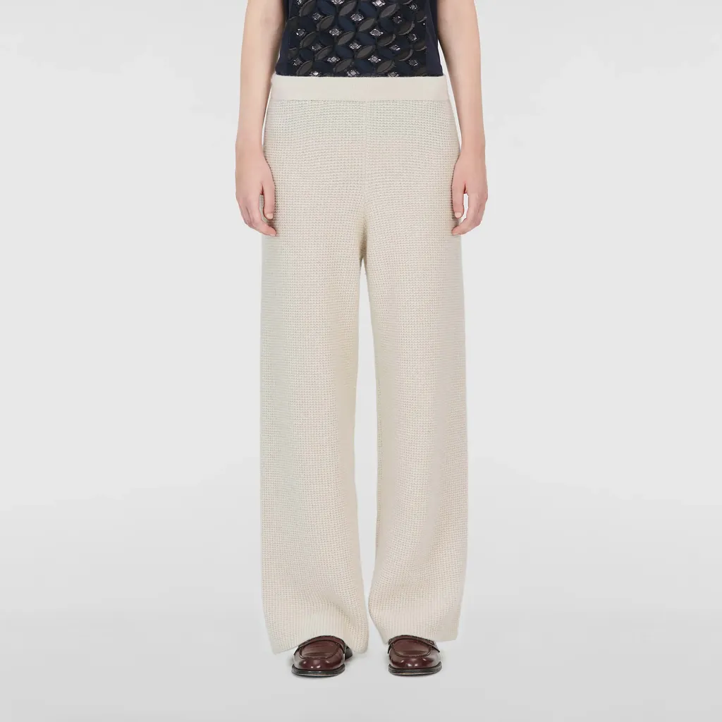 Straight-Leg Knitted Trousers
