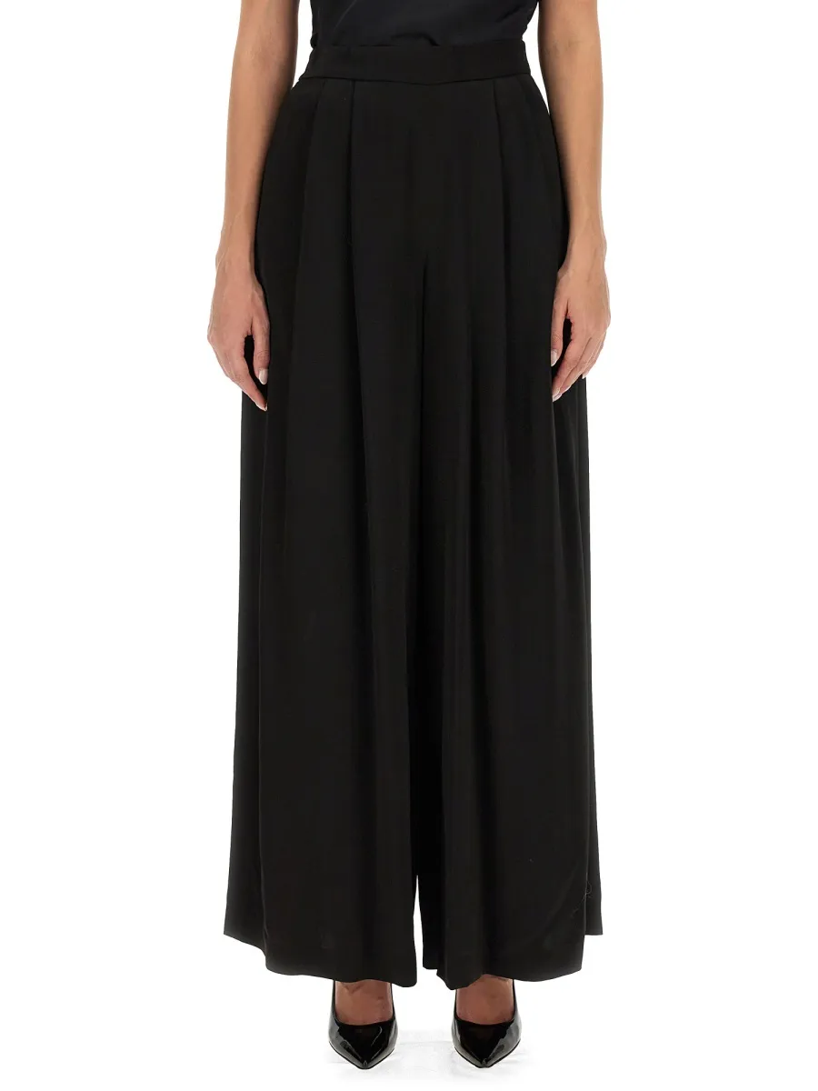 Satin Wide-Leg Trousers