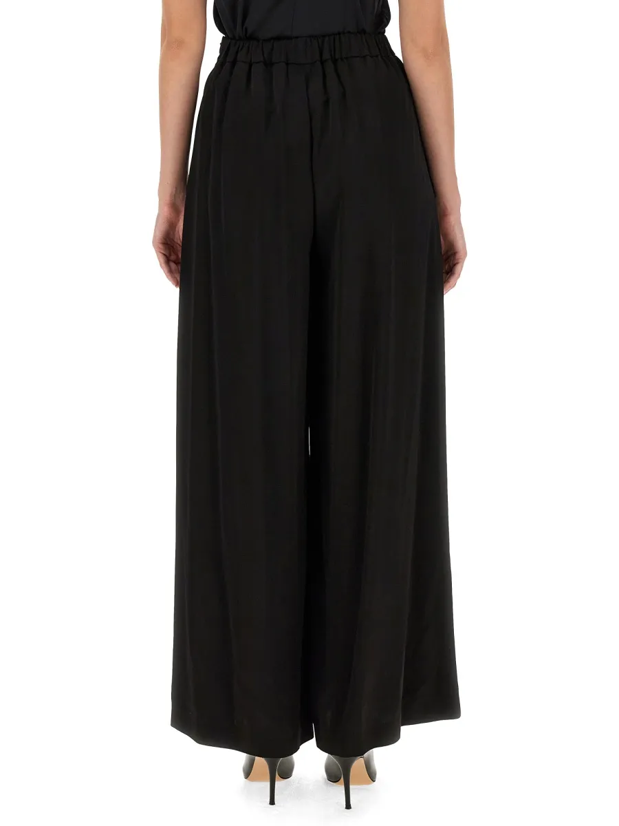 Satin Wide-Leg Trousers