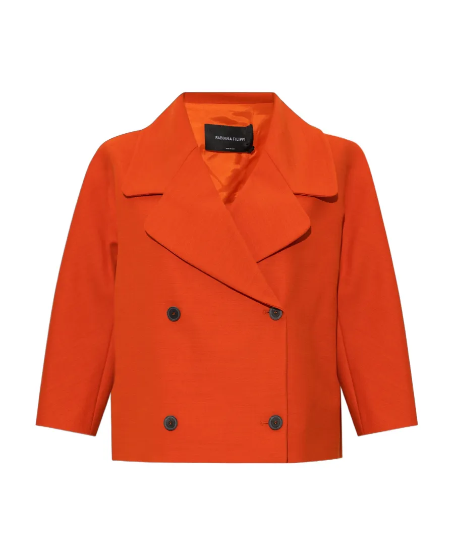 Double Breasted Cropped Blazer