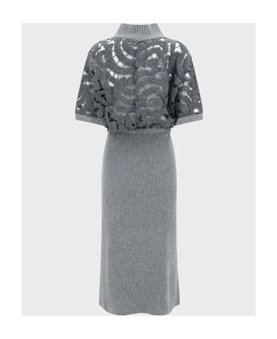 Round-Collar Short-Sleeve Dress