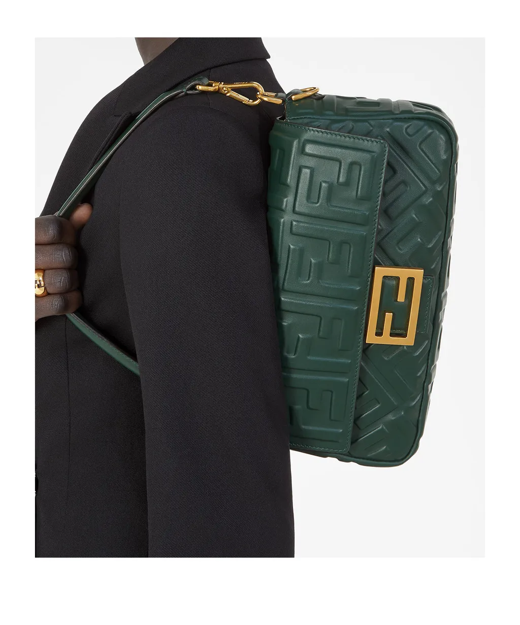 Baguette Ff Embossed Shoulder Bag