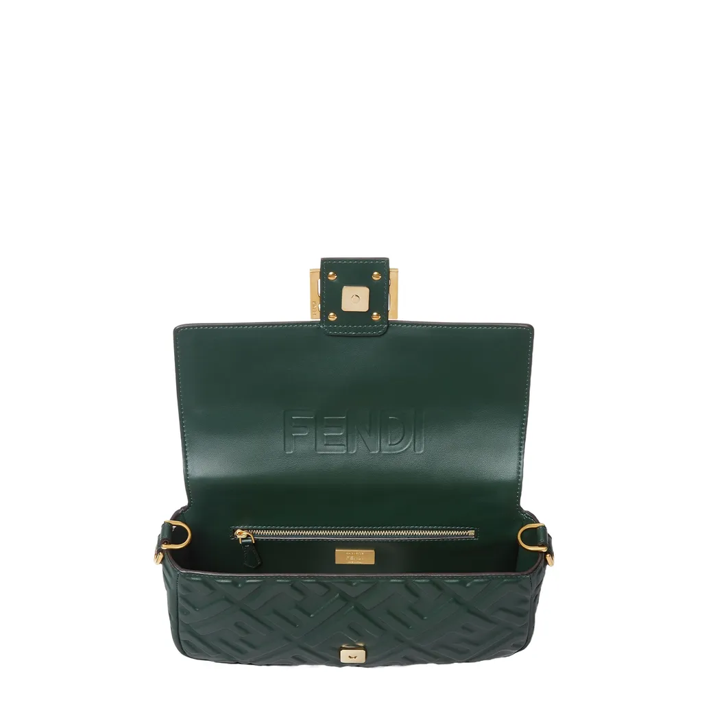 Baguette Ff Embossed Shoulder Bag