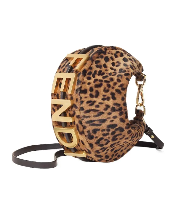 Mini Fendigraphy Leopard Print Shoulder Bag