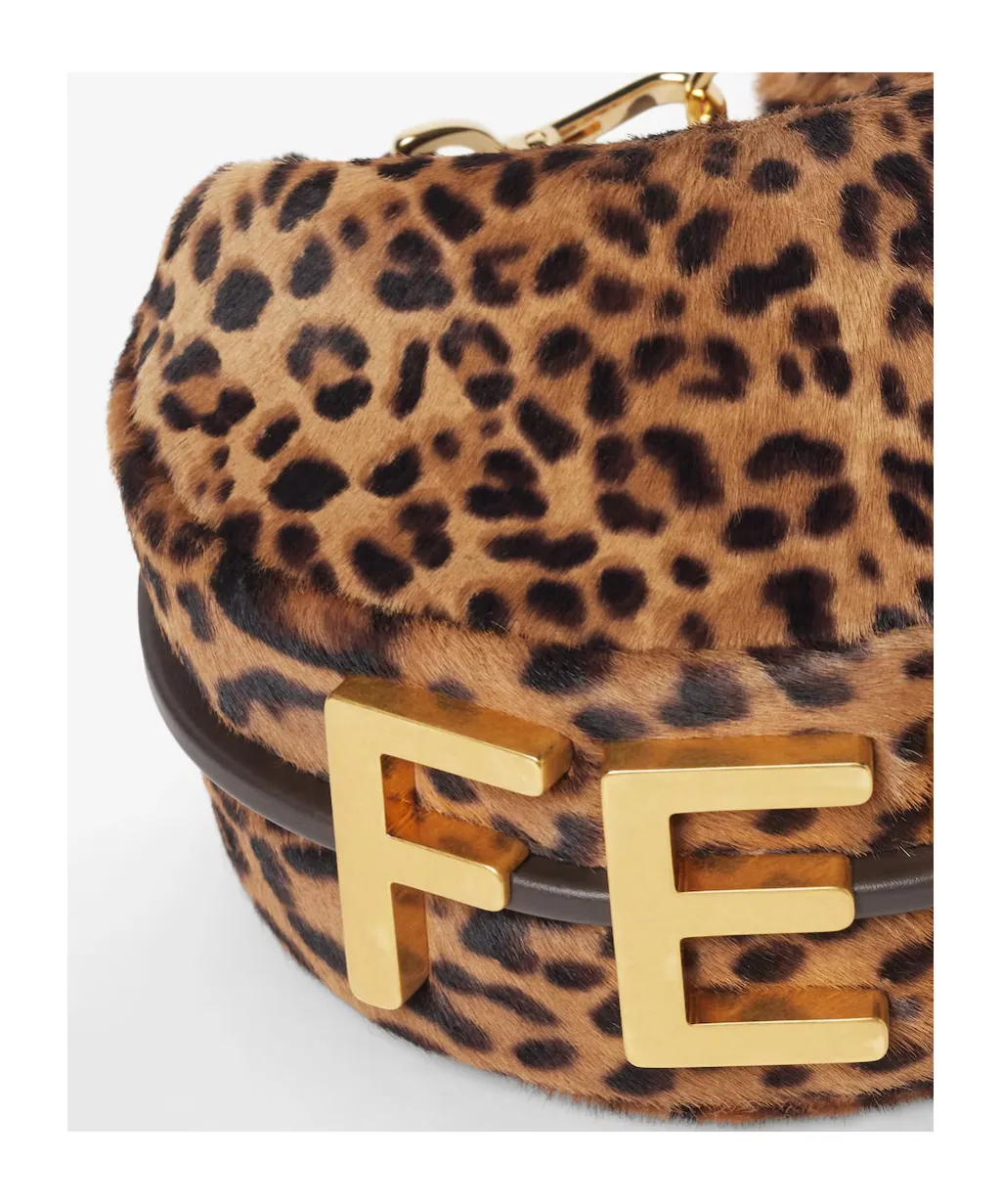 Mini Fendigraphy Leopard Print Shoulder Bag