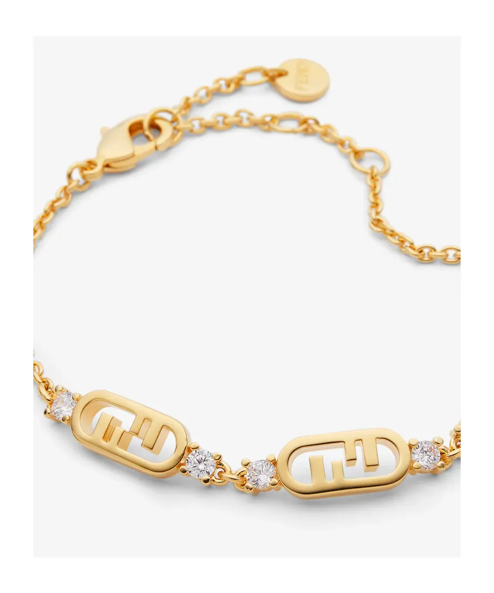 Crystal-Embellished Logo Bracelet