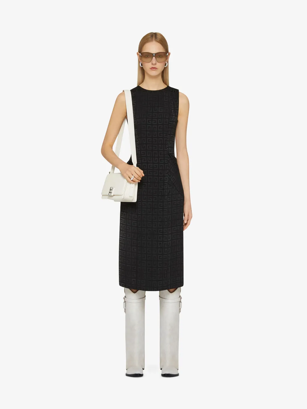 4G Jacquard Sleeveless Dress