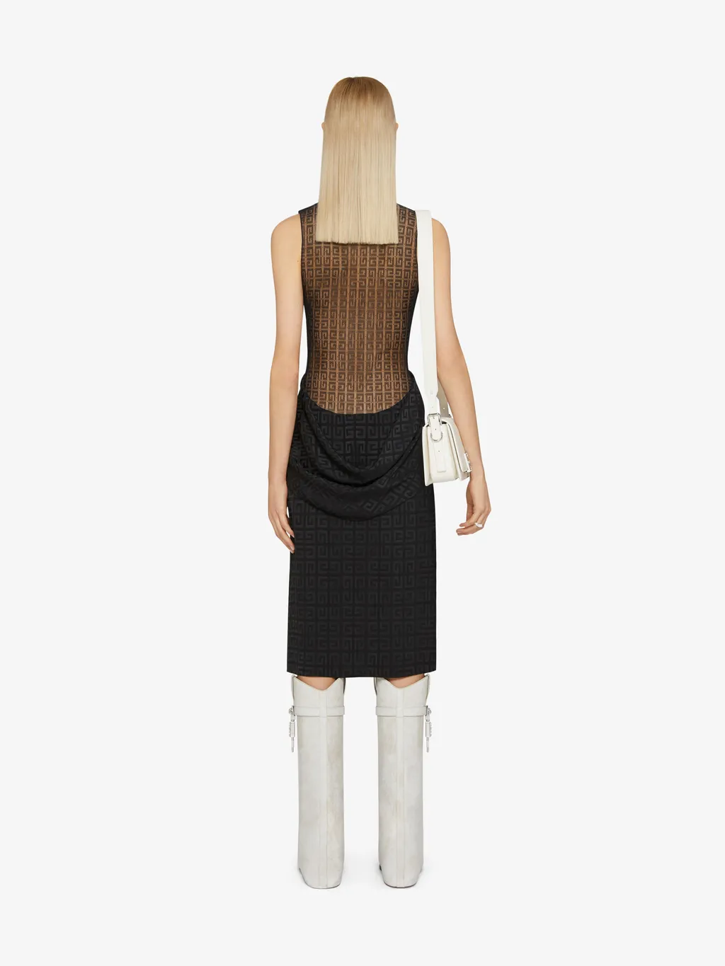 4G Jacquard Sleeveless Dress