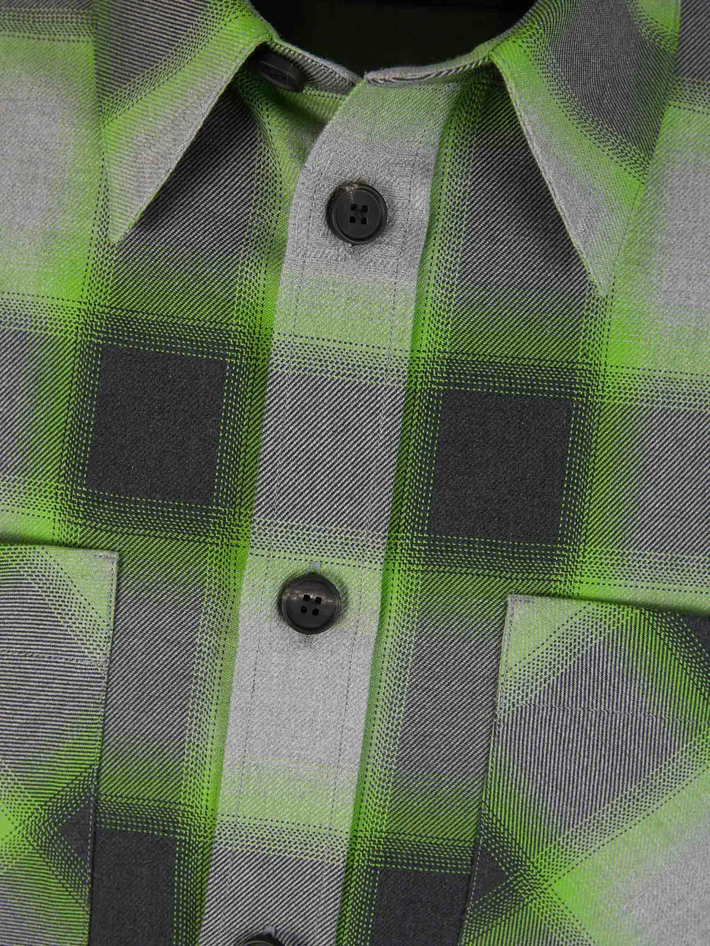 Long-Sleeved Plaid Shirt