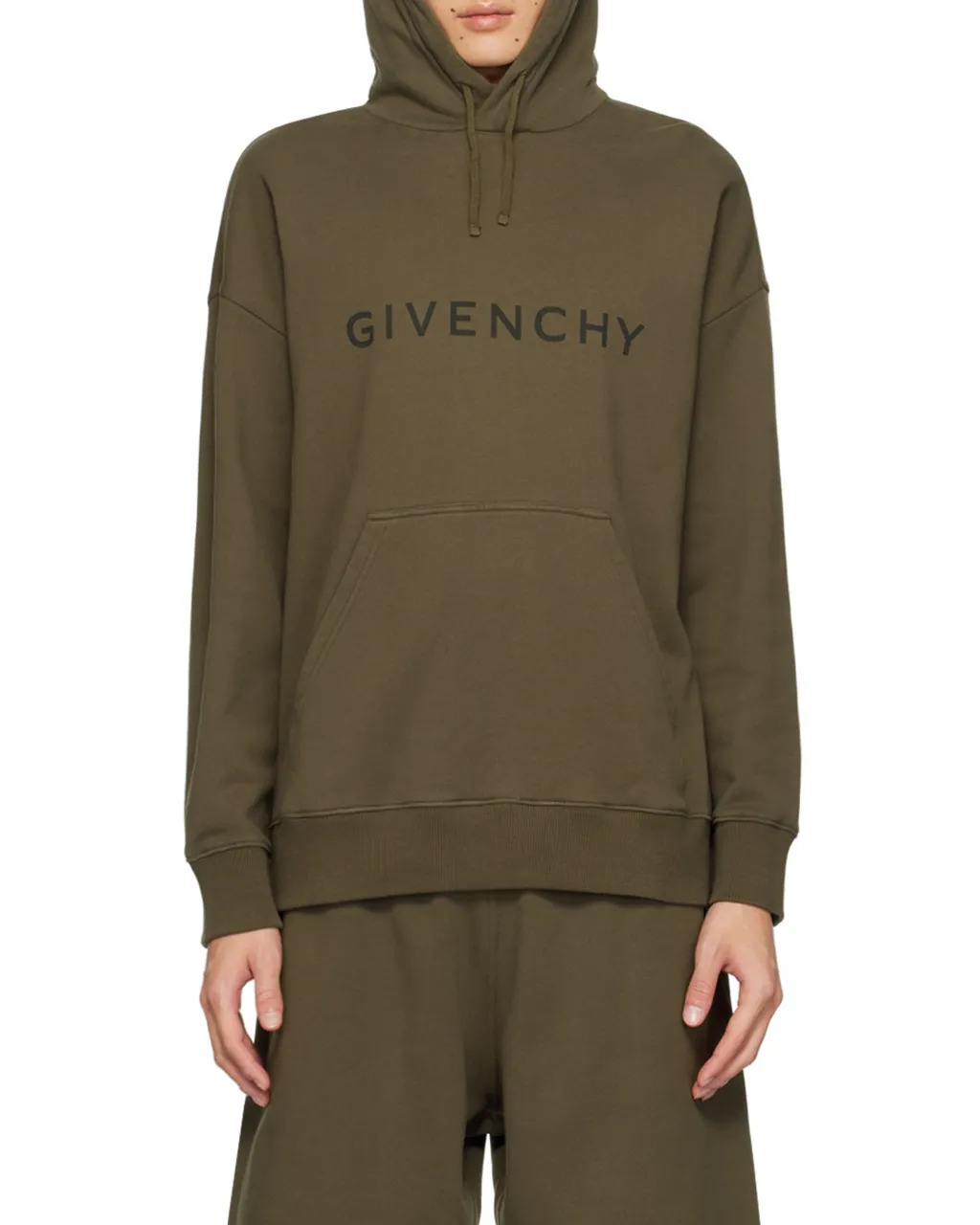 Logo Print Drawstring Hoodie