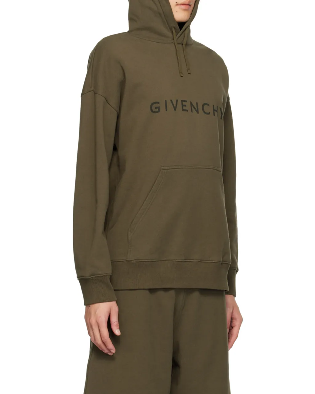 Logo Print Drawstring Hoodie