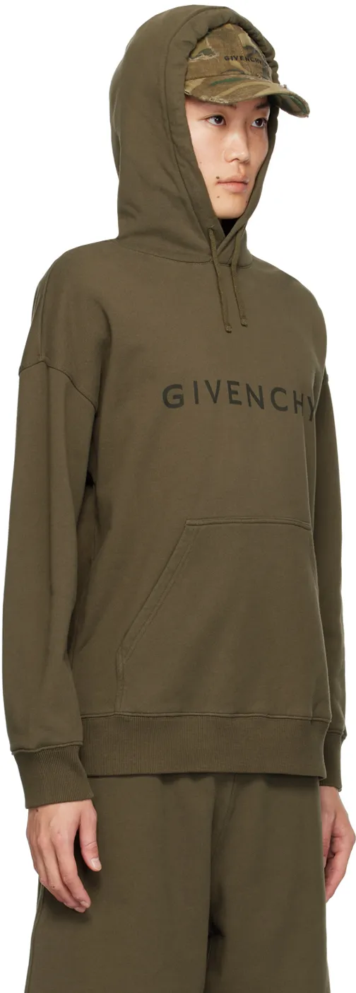 Logo Print Drawstring Hoodie