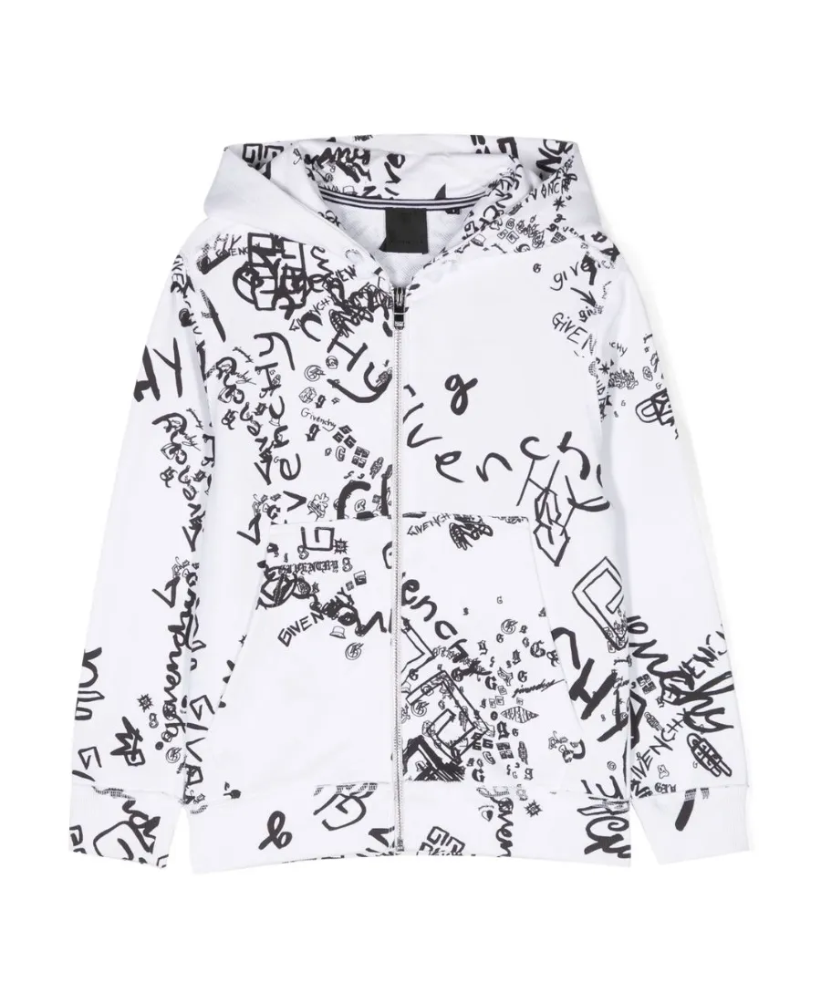 Graffiti Printed Zipper Jacket