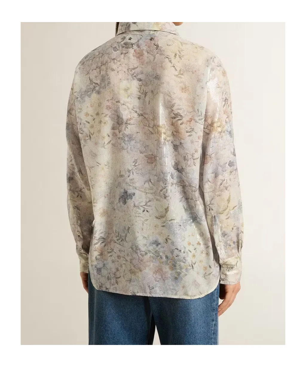 Floral Sequin Print Shirt