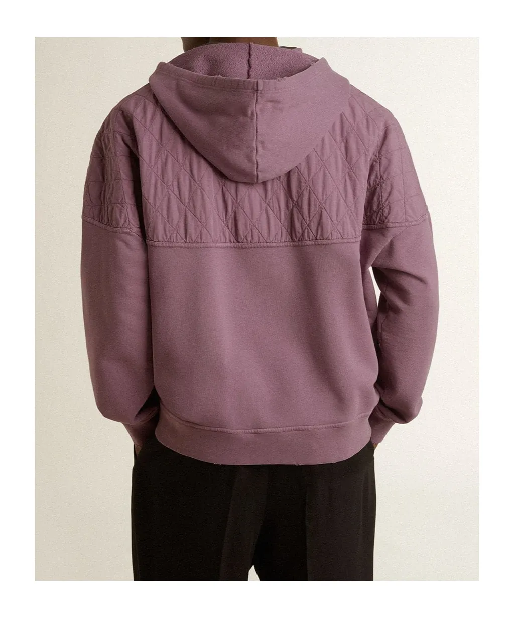 Logo Printed Half-Zip Hoodie