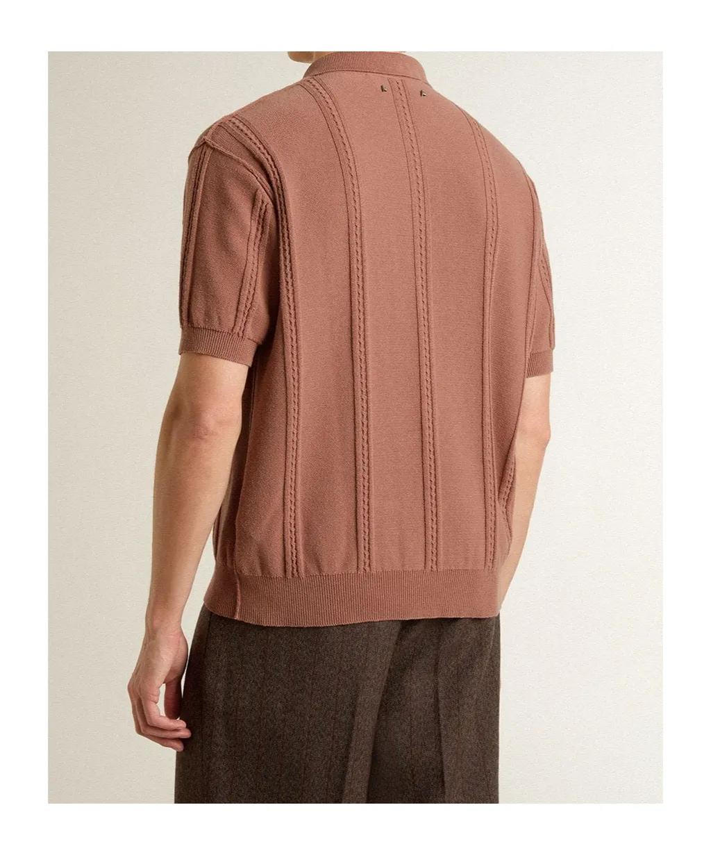 Logo Embroidered Knitted Polo Shirt