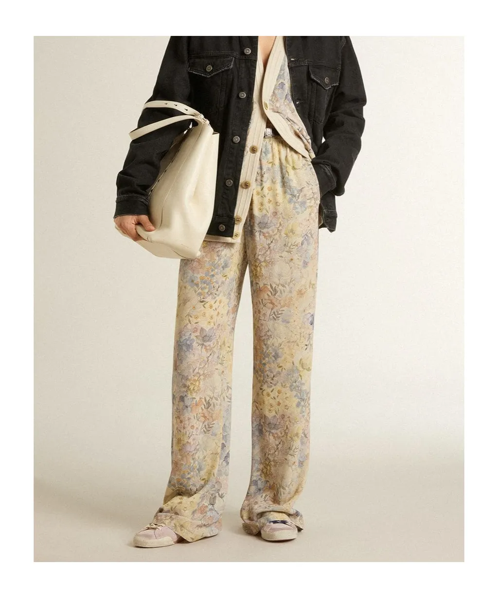 Floral Motif Printed Trousers