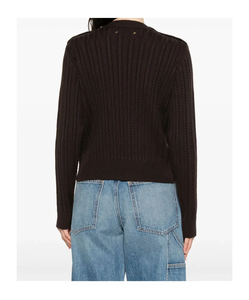 Cable-Knit Button Detailed Jumper