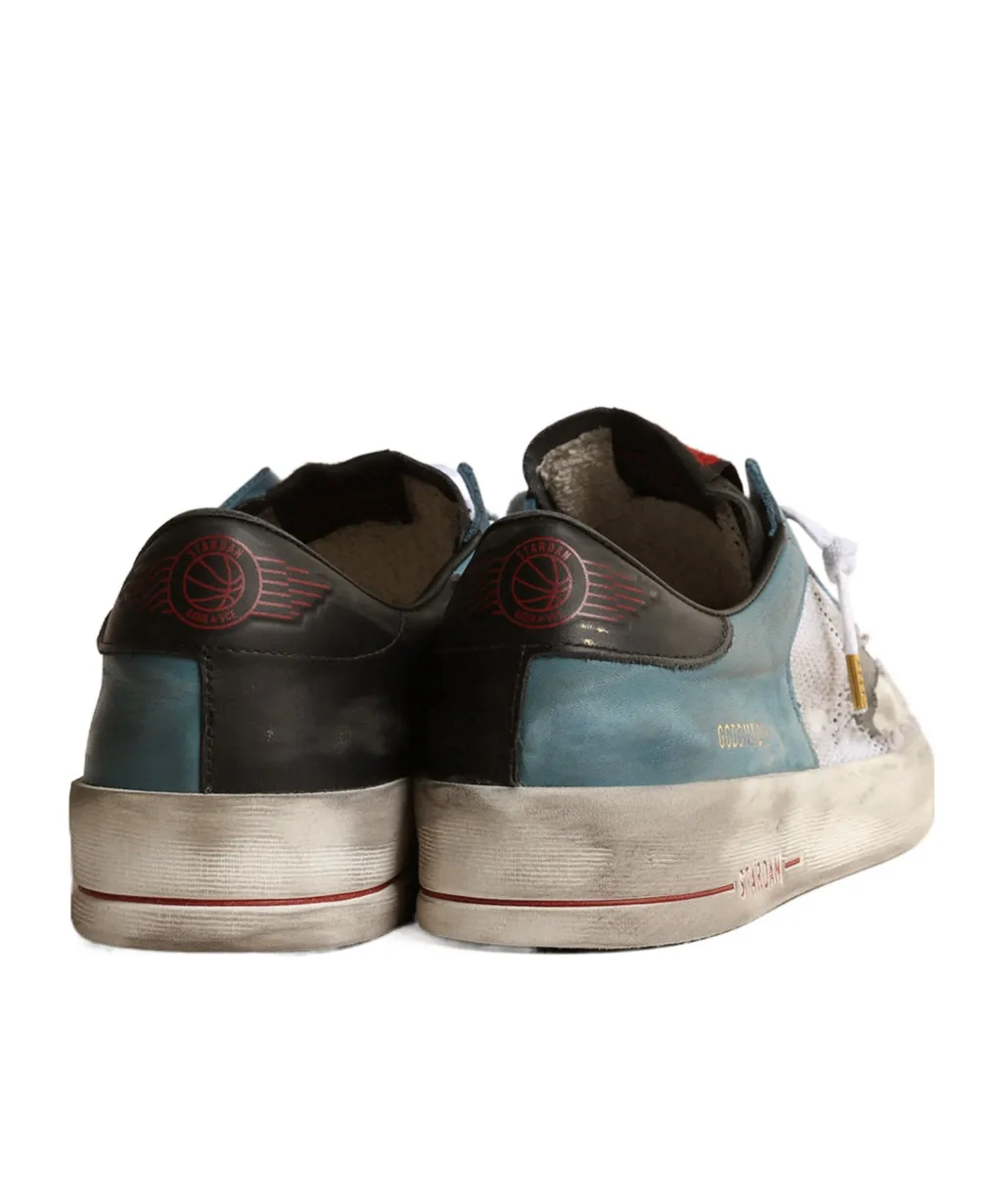 Stardan Distressed-Mesh Sneakers