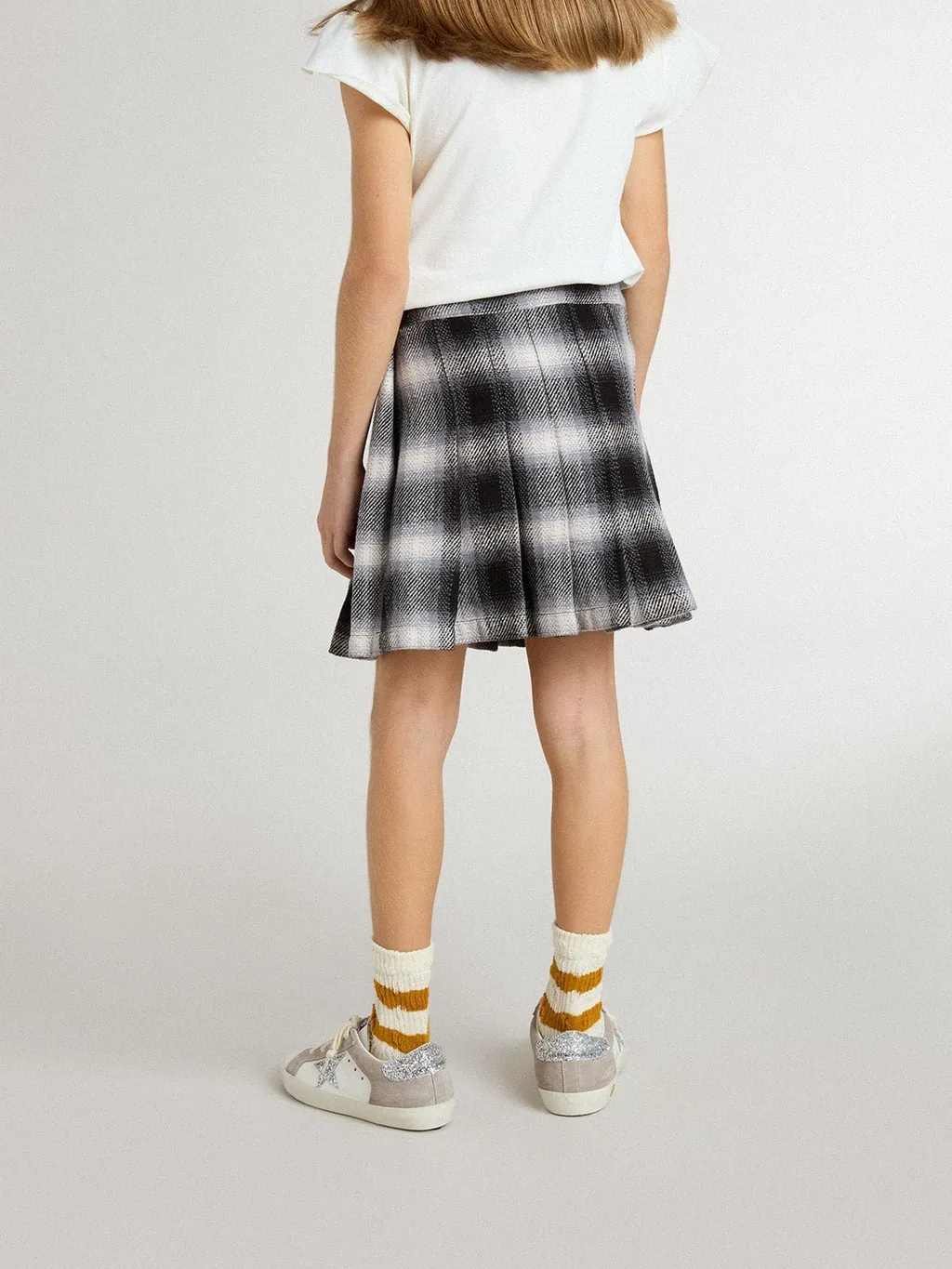 Pleated Plaid Skirt
