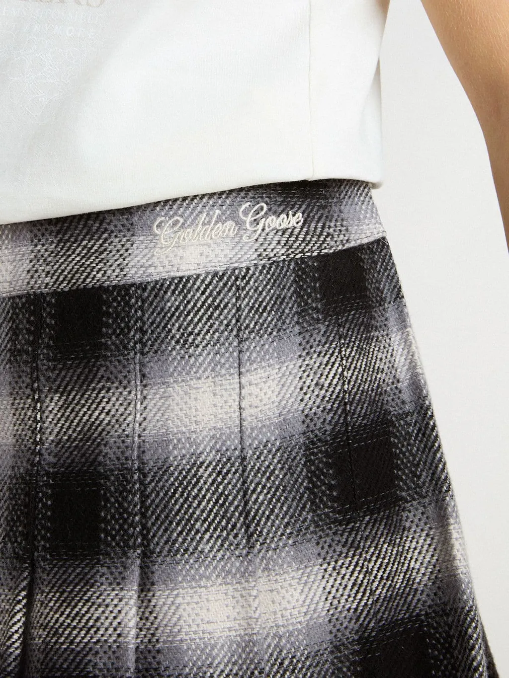 Pleated Plaid Skirt