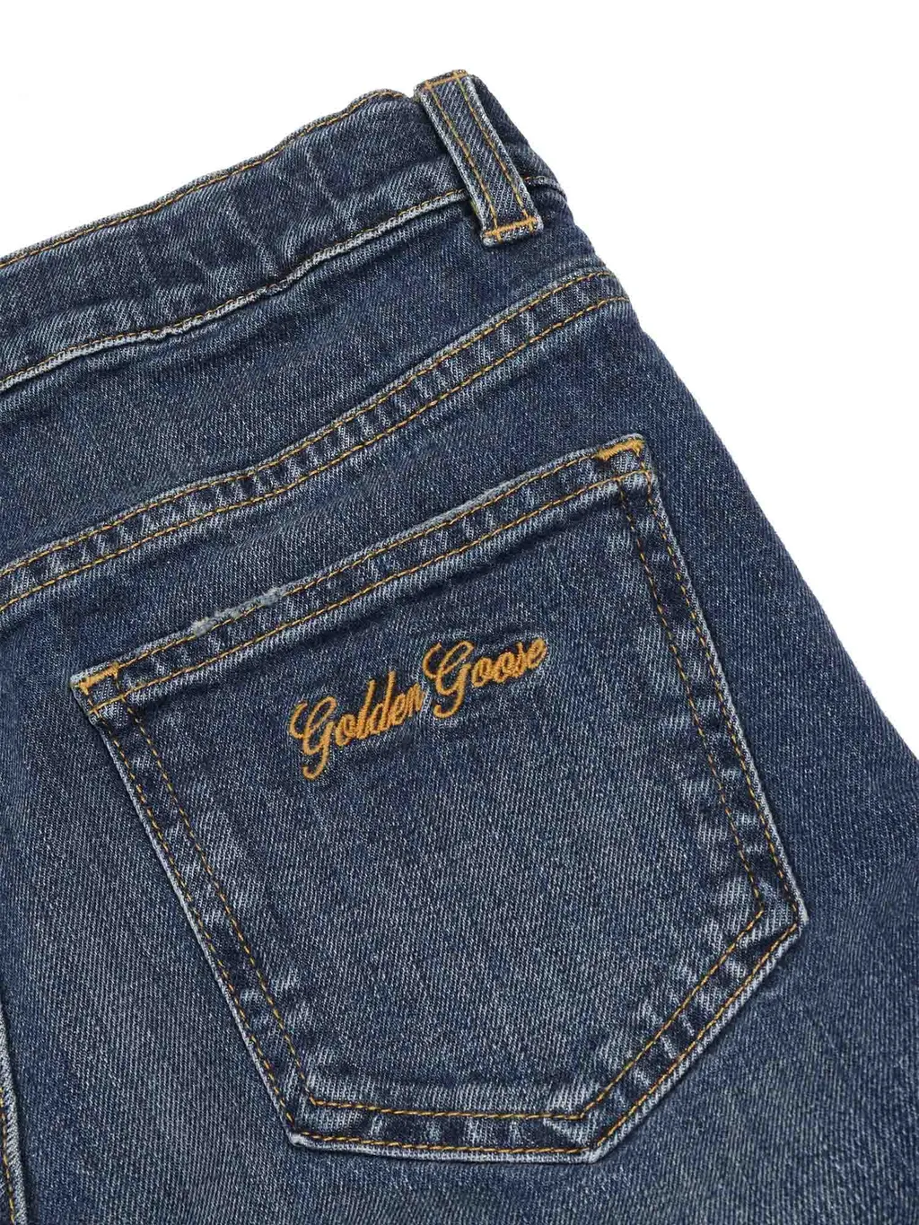 Embroidered-Back Jeans