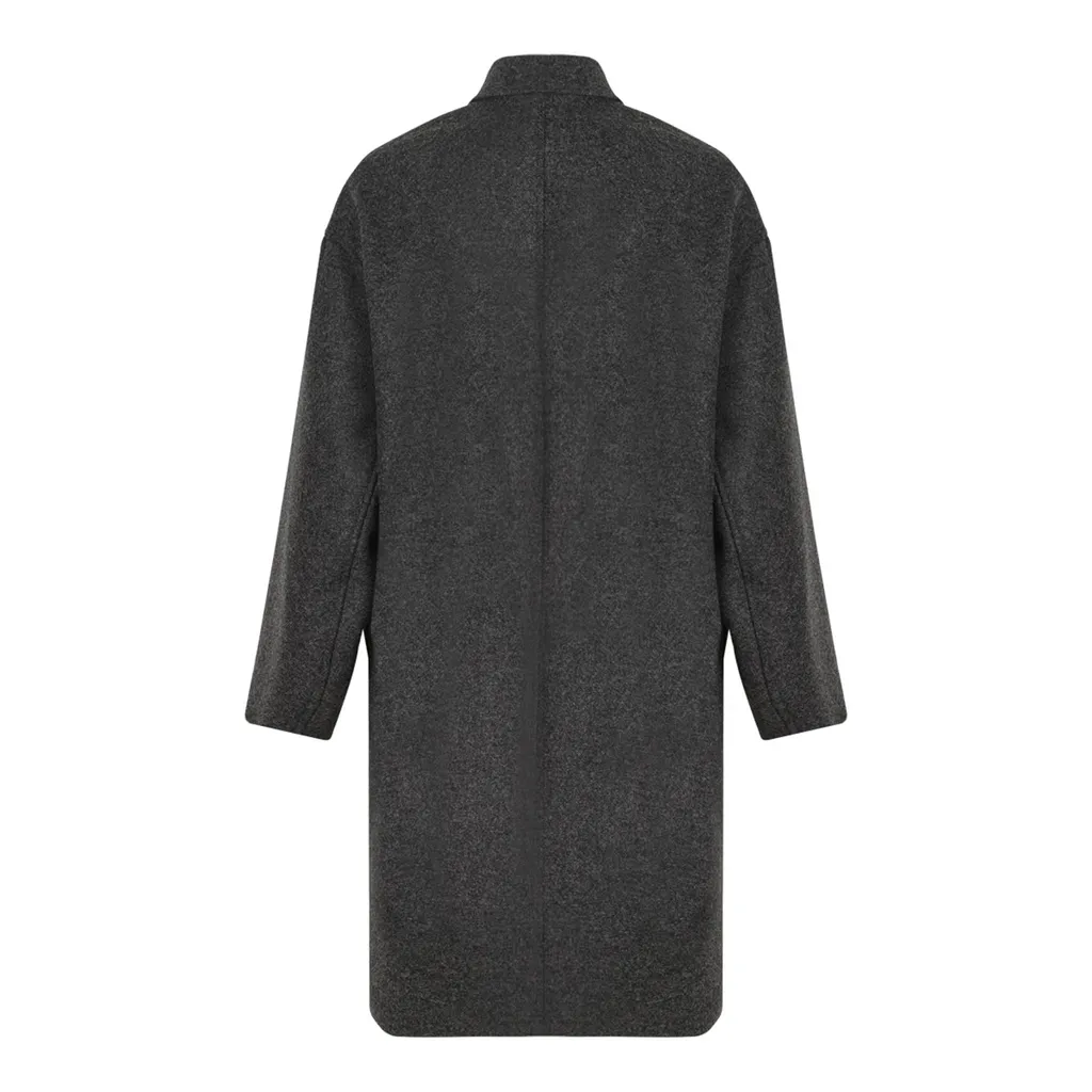 Double-Breasted V-Neck Coat