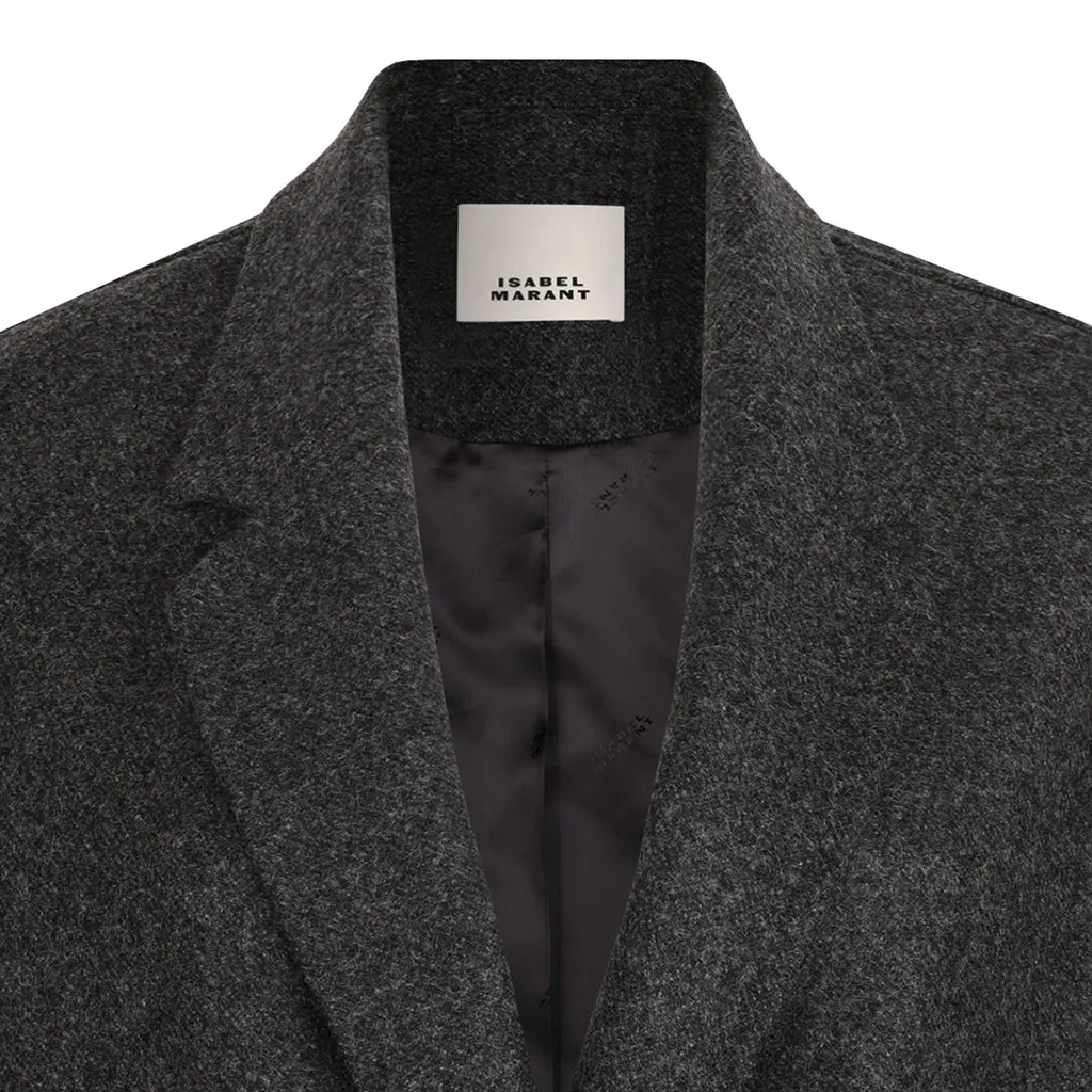 Double-Breasted V-Neck Coat