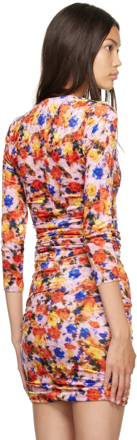 Sweetheart Neck Floral Printed Velvet Top
