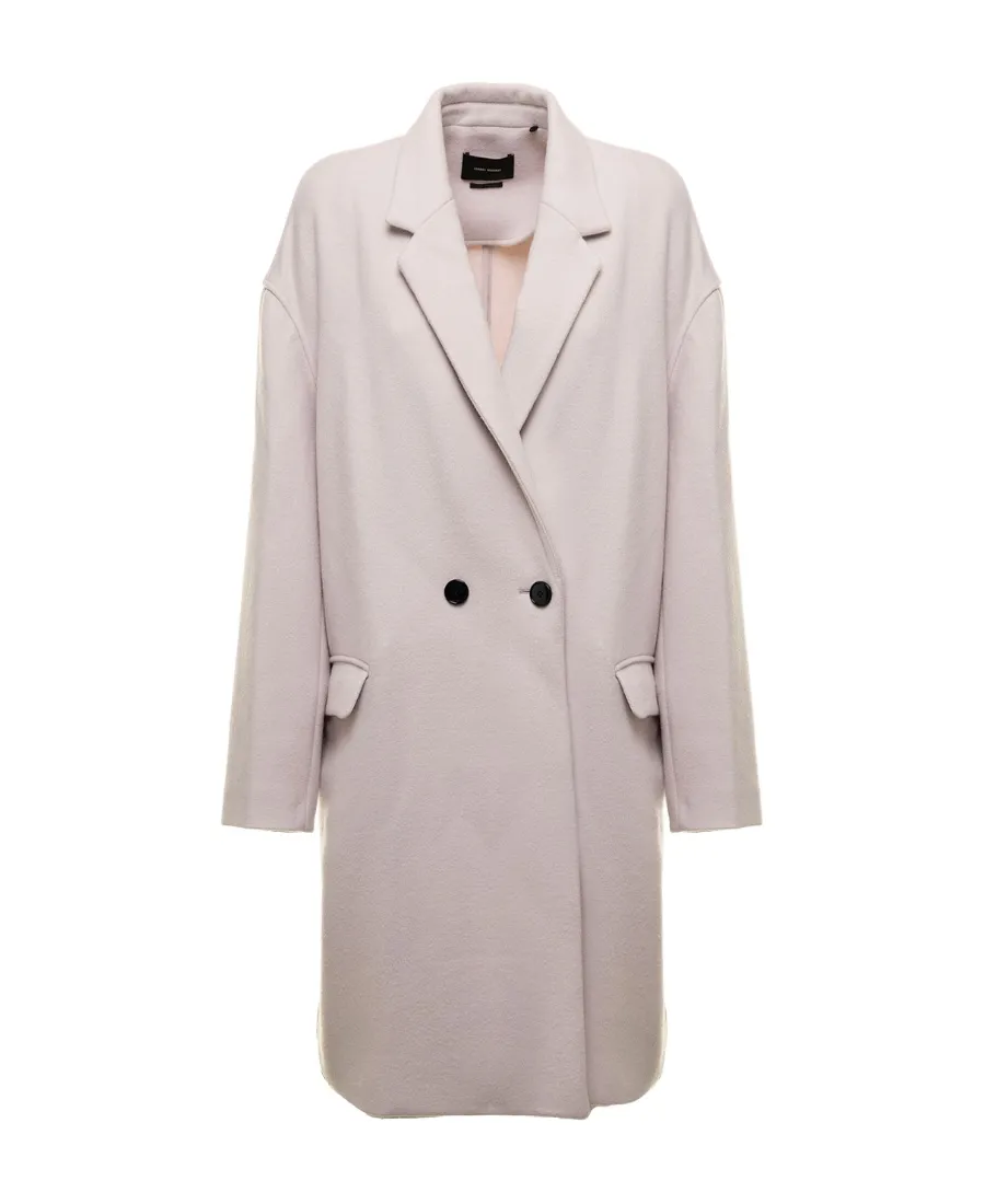 Double-Breasted Long-Sleeved Coat