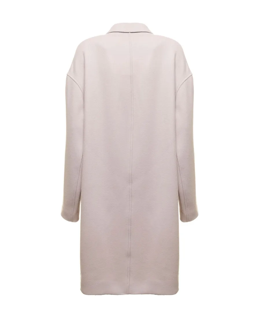 Double-Breasted Long-Sleeved Coat