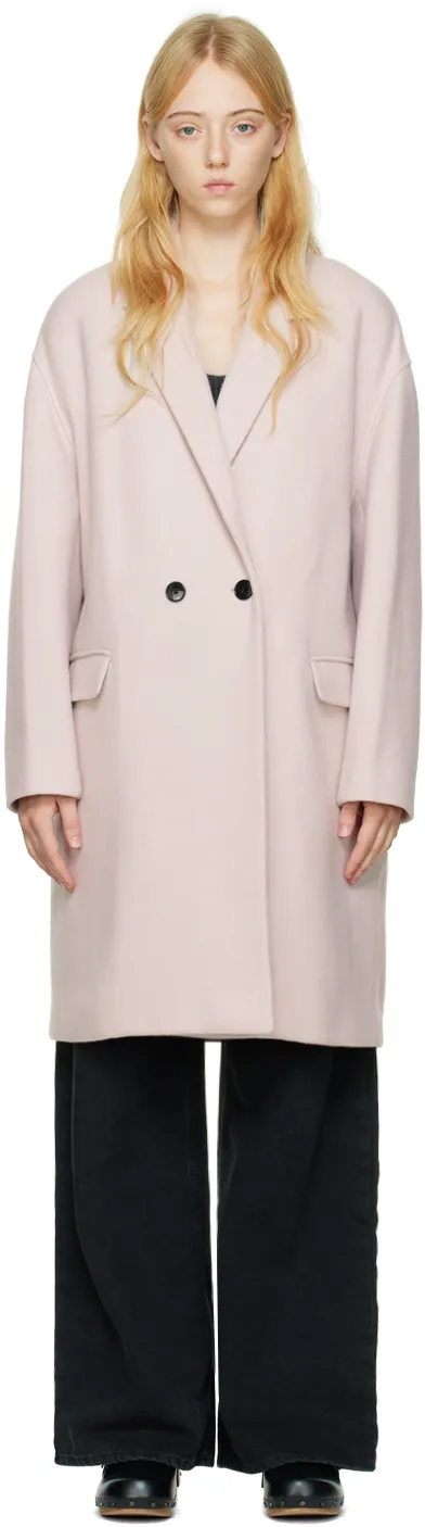 Double-Breasted Long-Sleeved Coat