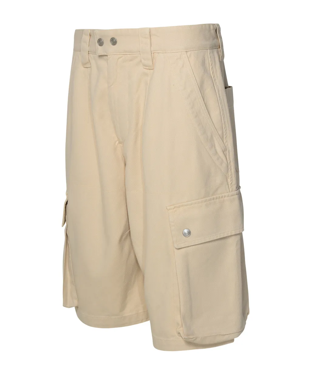 Mid-Rise Loose-Fit Cargo Shorts