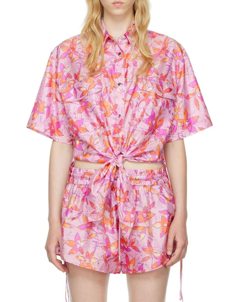 Floral-Print Short-Sleeve Shirt