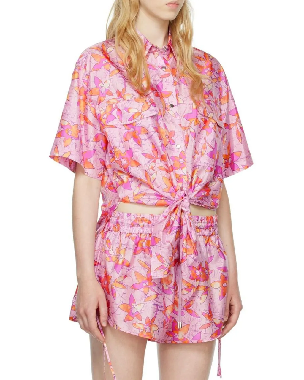 Floral-Print Short-Sleeve Shirt