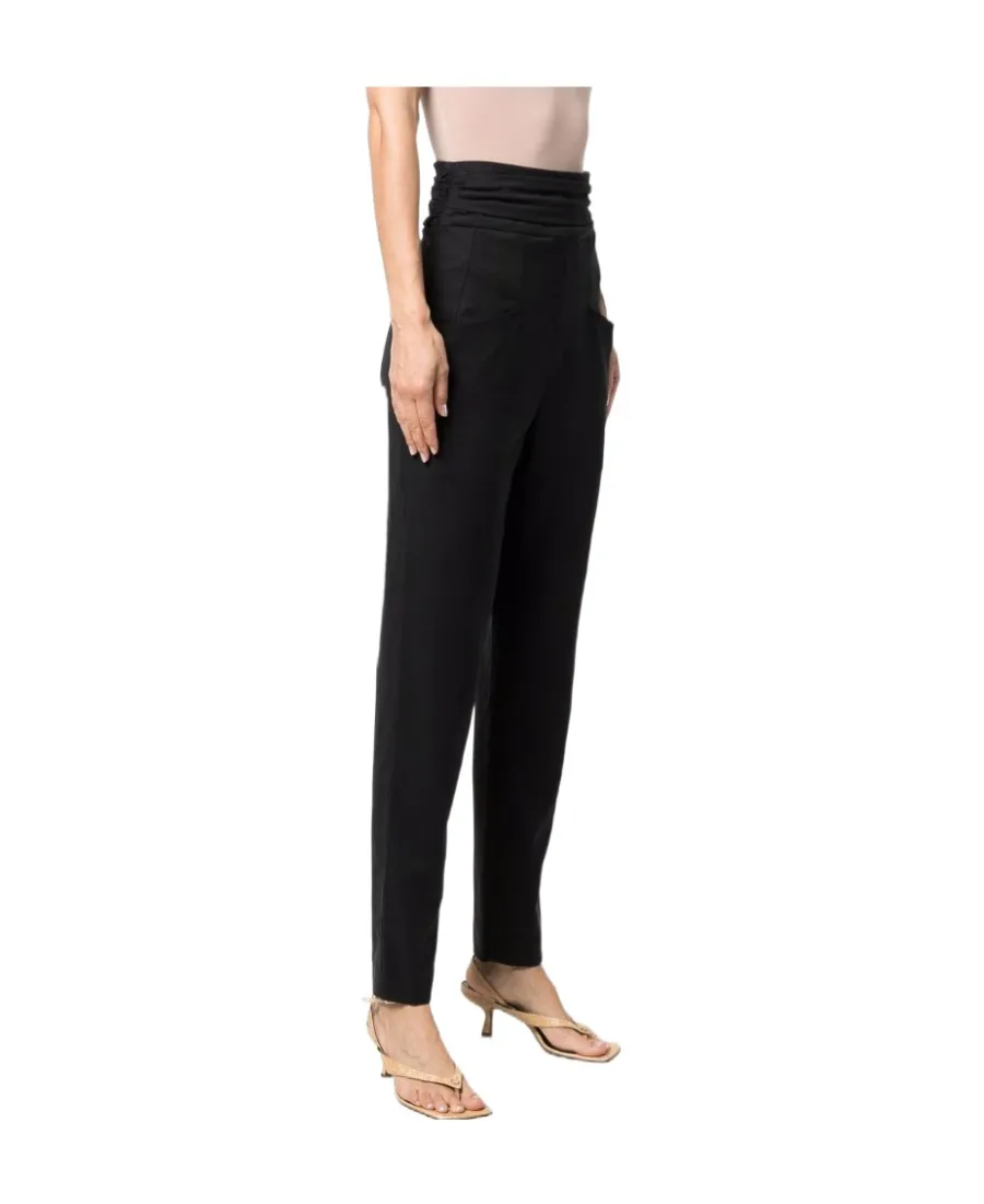 High-Waisted Tapered Trousers