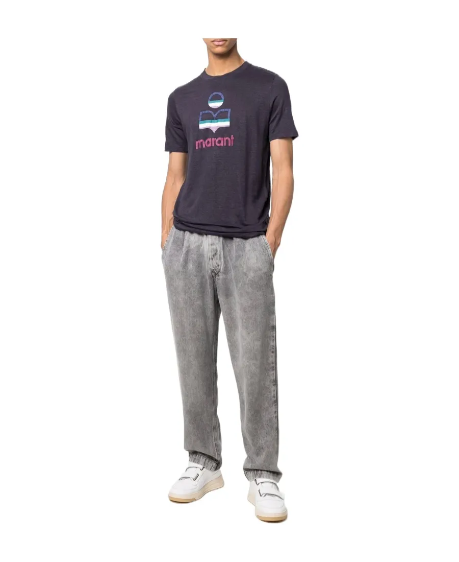 Logo Round Collar Short-Sleeved T-Shirt