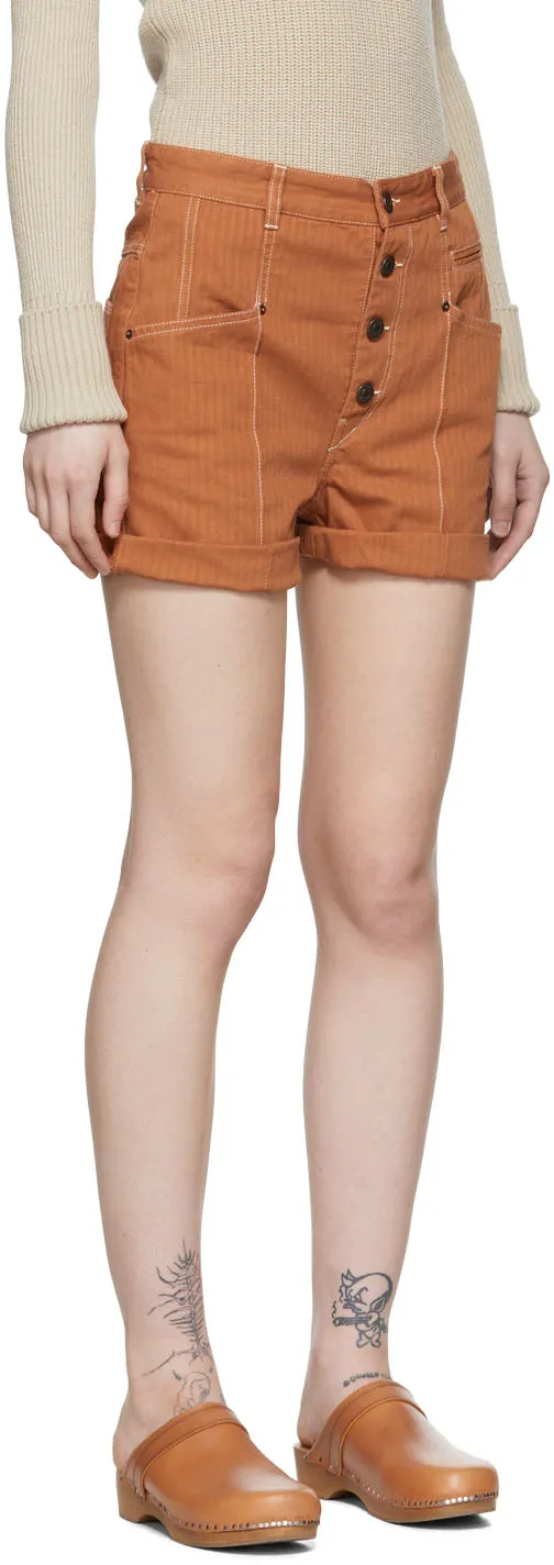 Buttoned High Waist Shorts