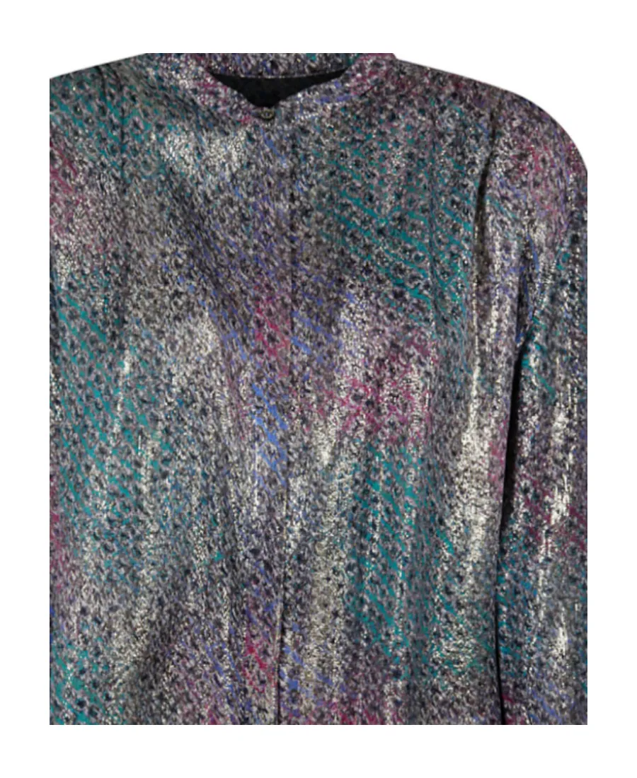 Long-Sleeved Stand-Neck Shirt