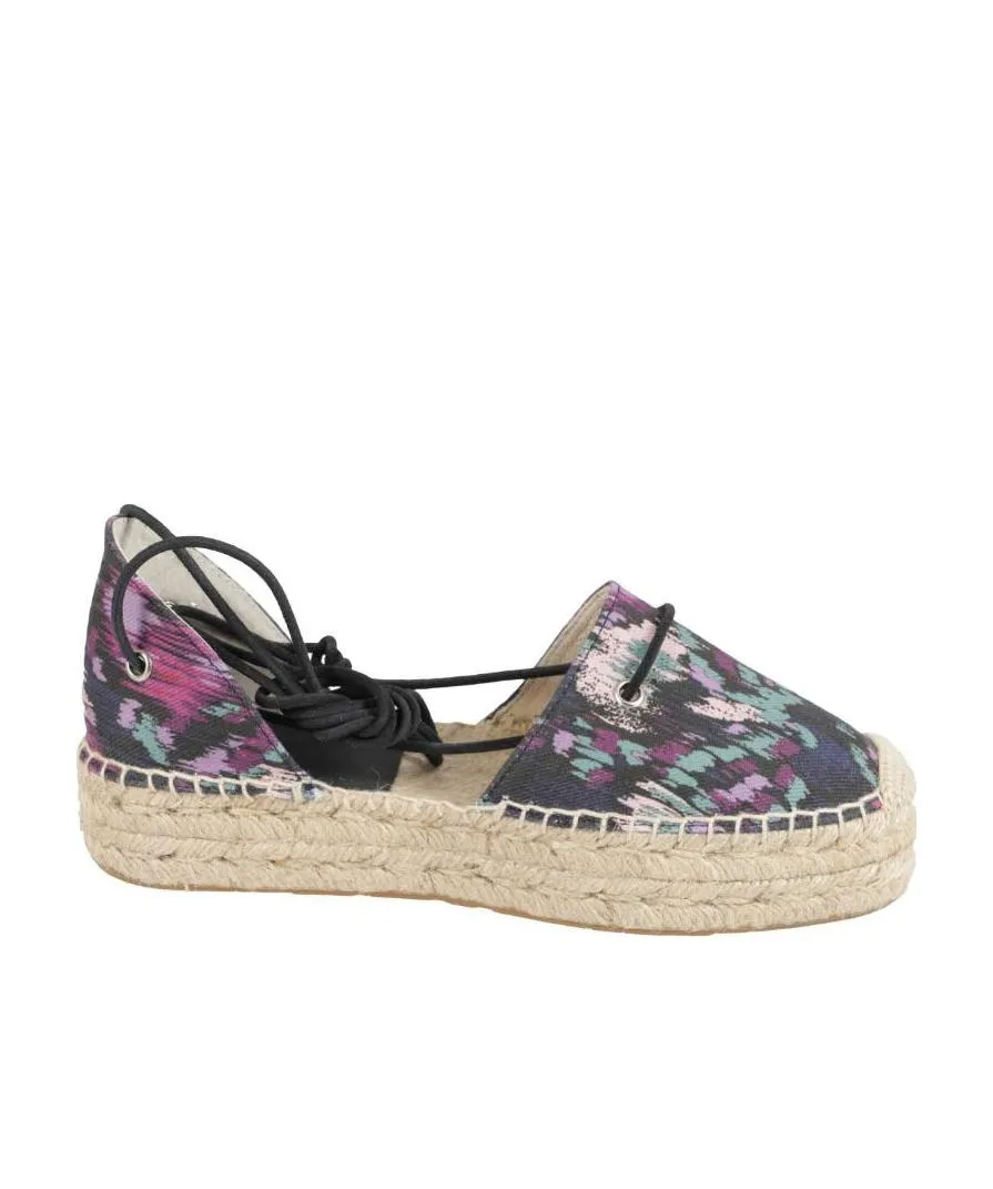 Abstract-Pattern Platform Espadrilles