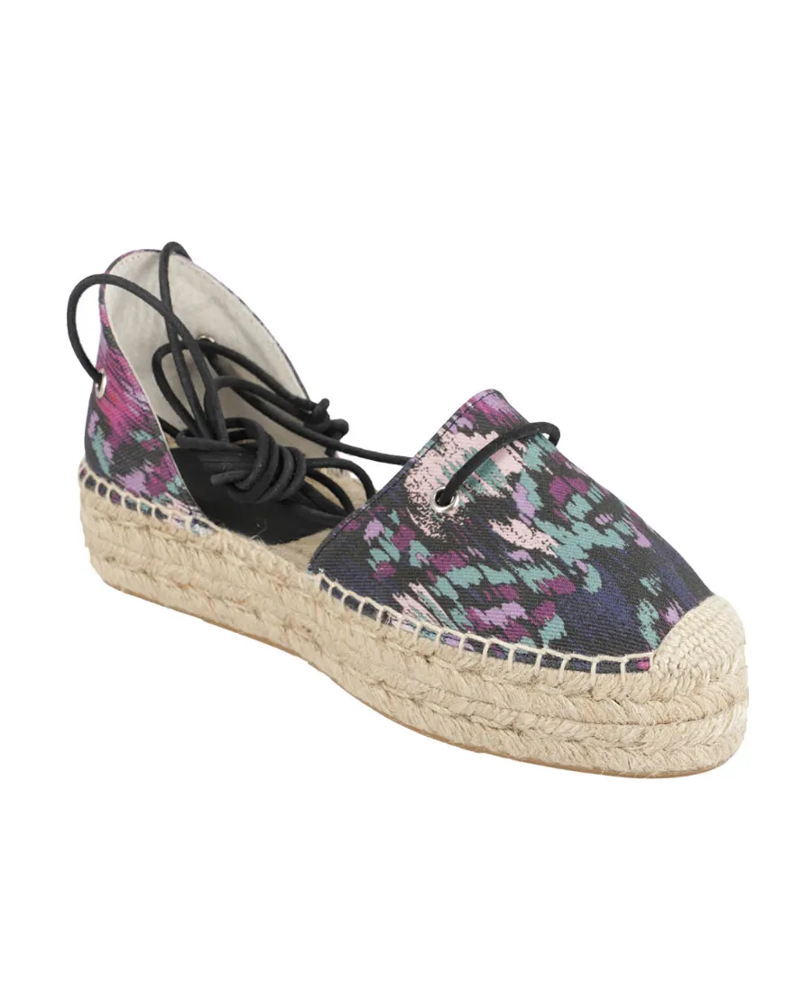 Abstract-Pattern Platform Espadrilles