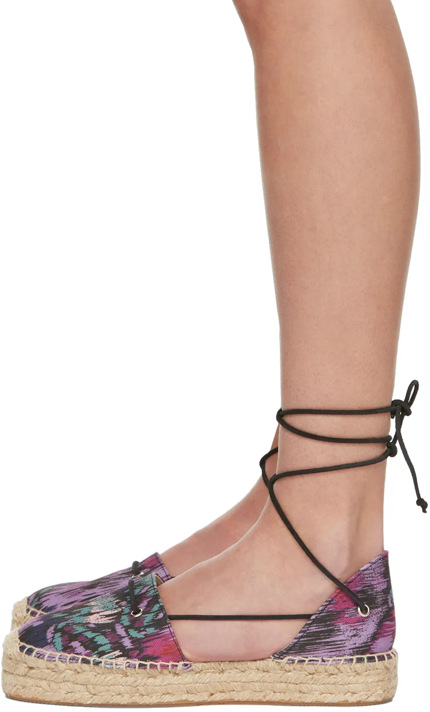 Abstract-Pattern Platform Espadrilles