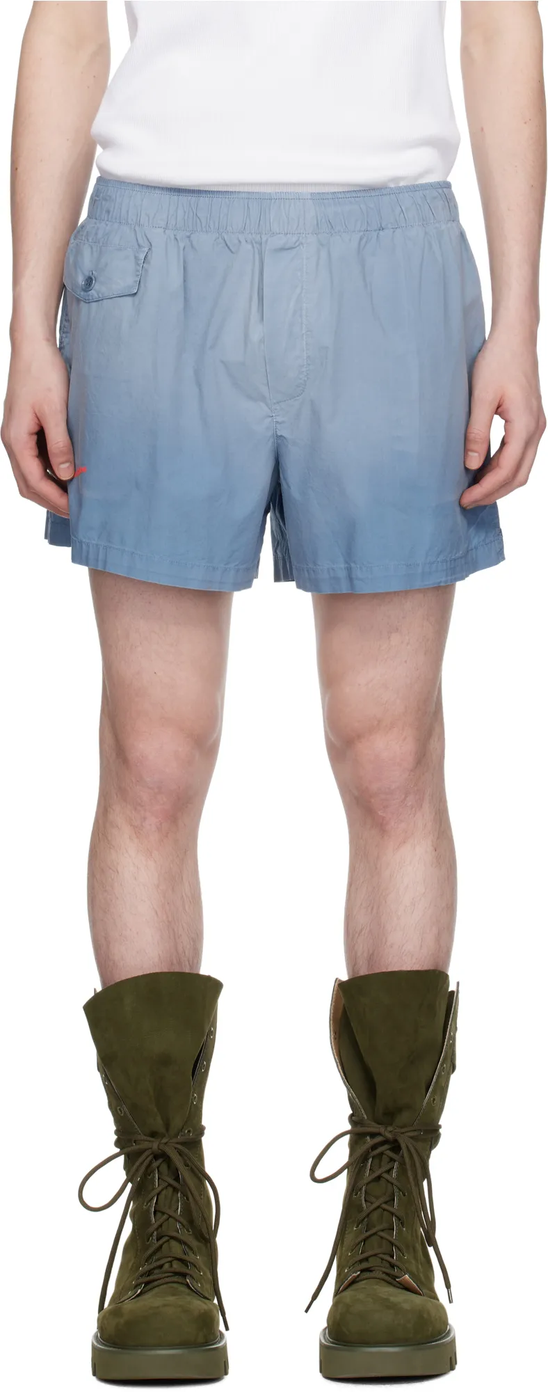 Logo Printed Elastic Waist Shorts