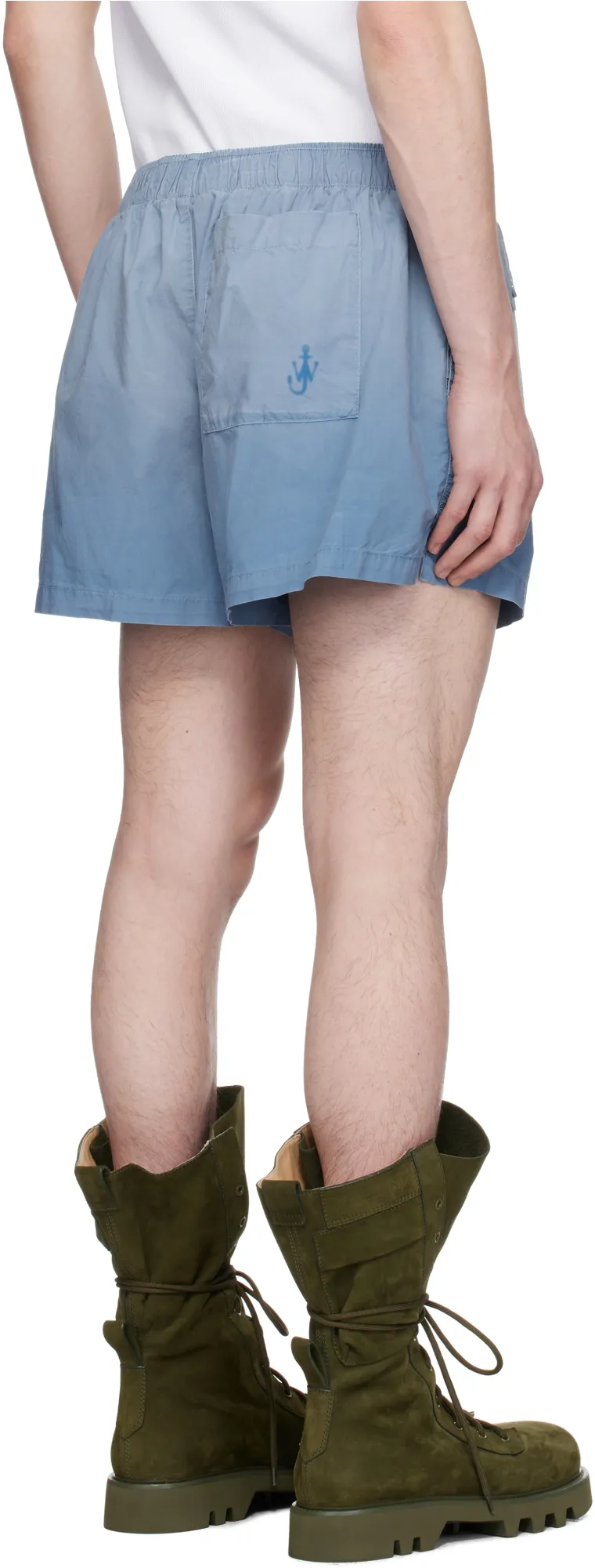 Logo Printed Elastic Waist Shorts