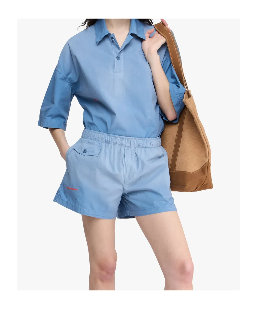 Logo Printed Elastic Waist Shorts