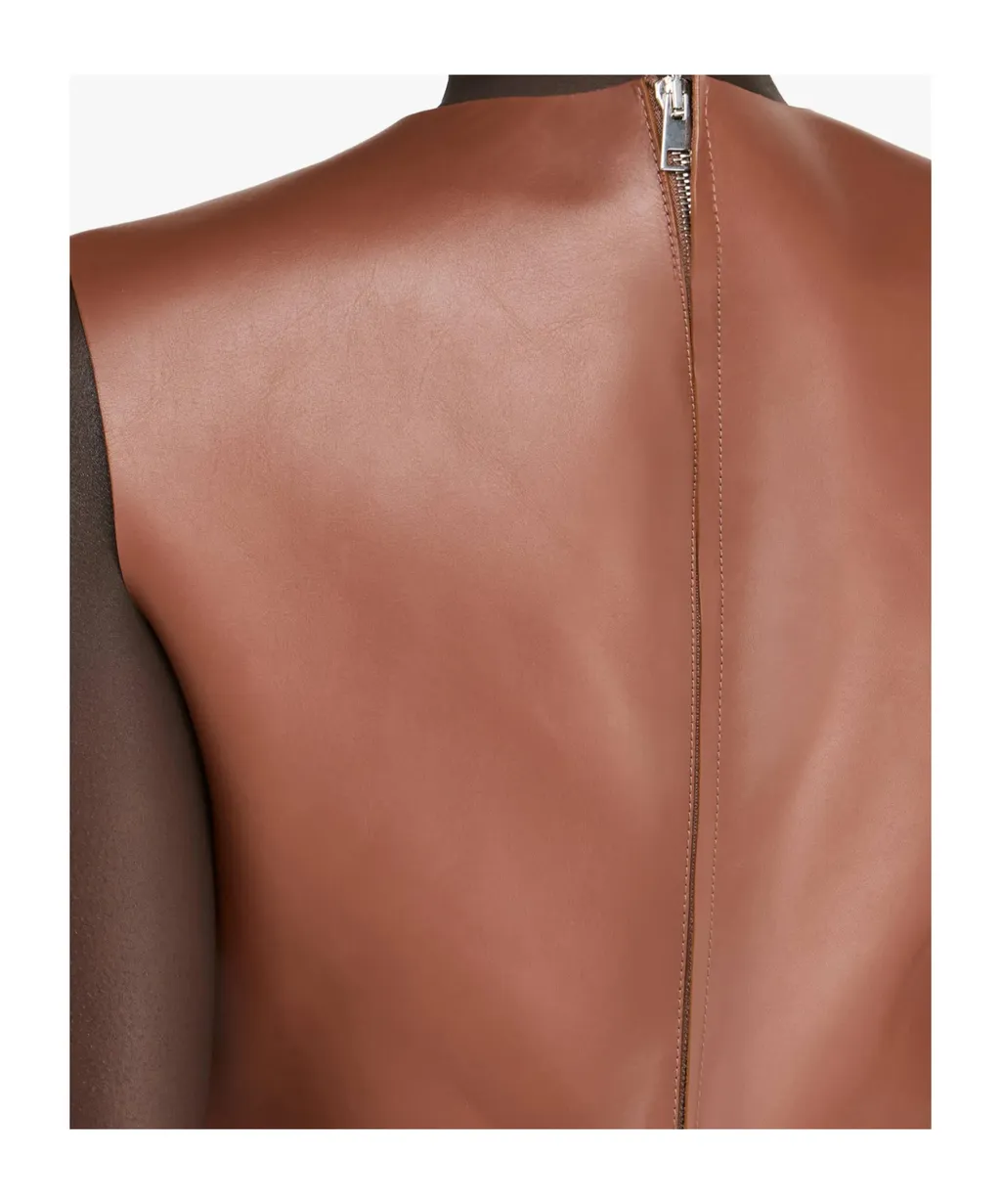 Sleeveless Leather Top