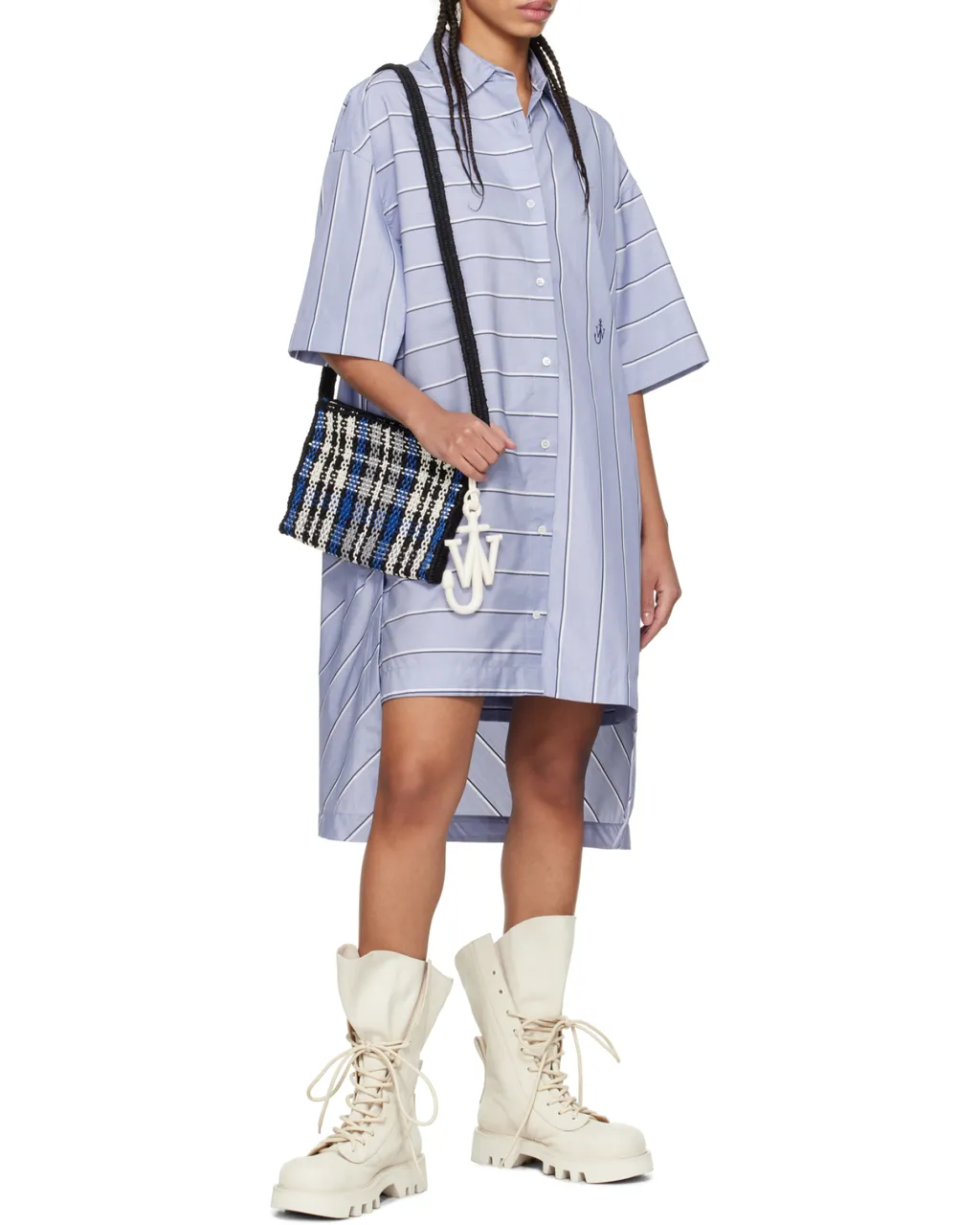 Checked Zipped Market Bag