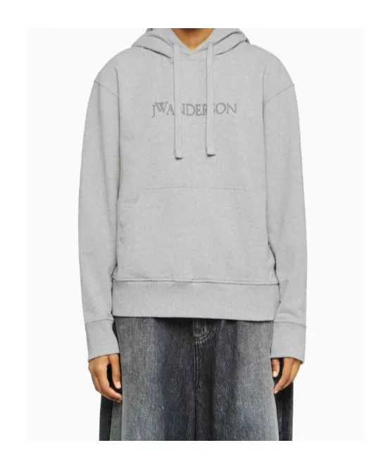 Logo Lettering Drawstring Hoodie