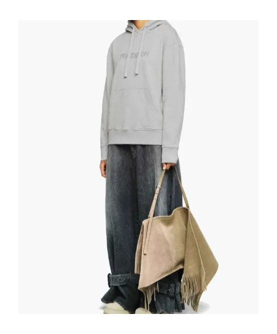 Logo Lettering Drawstring Hoodie