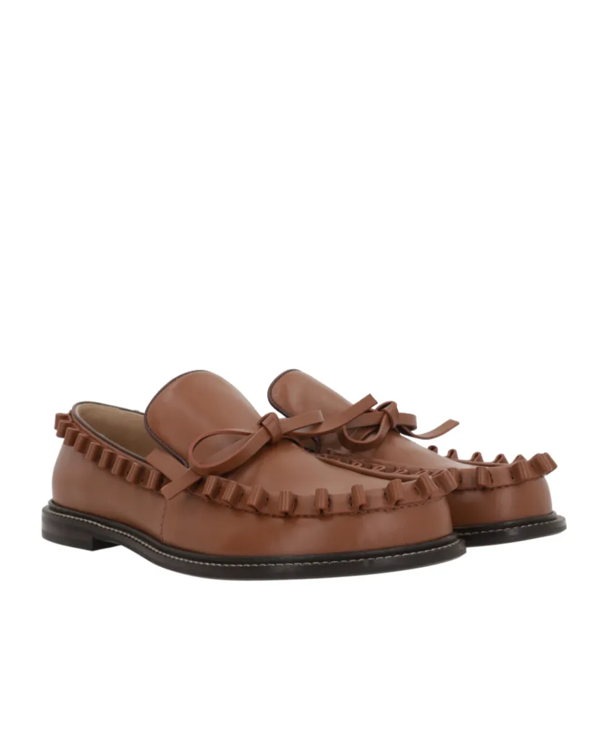 Ruffled Detail Loafers